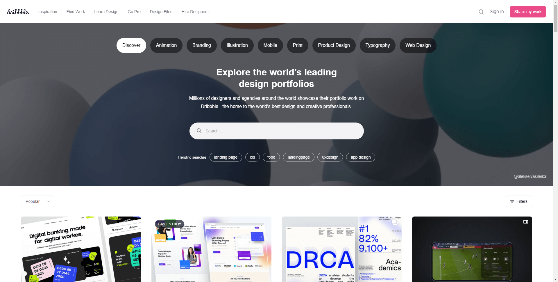 dribbble设计网站